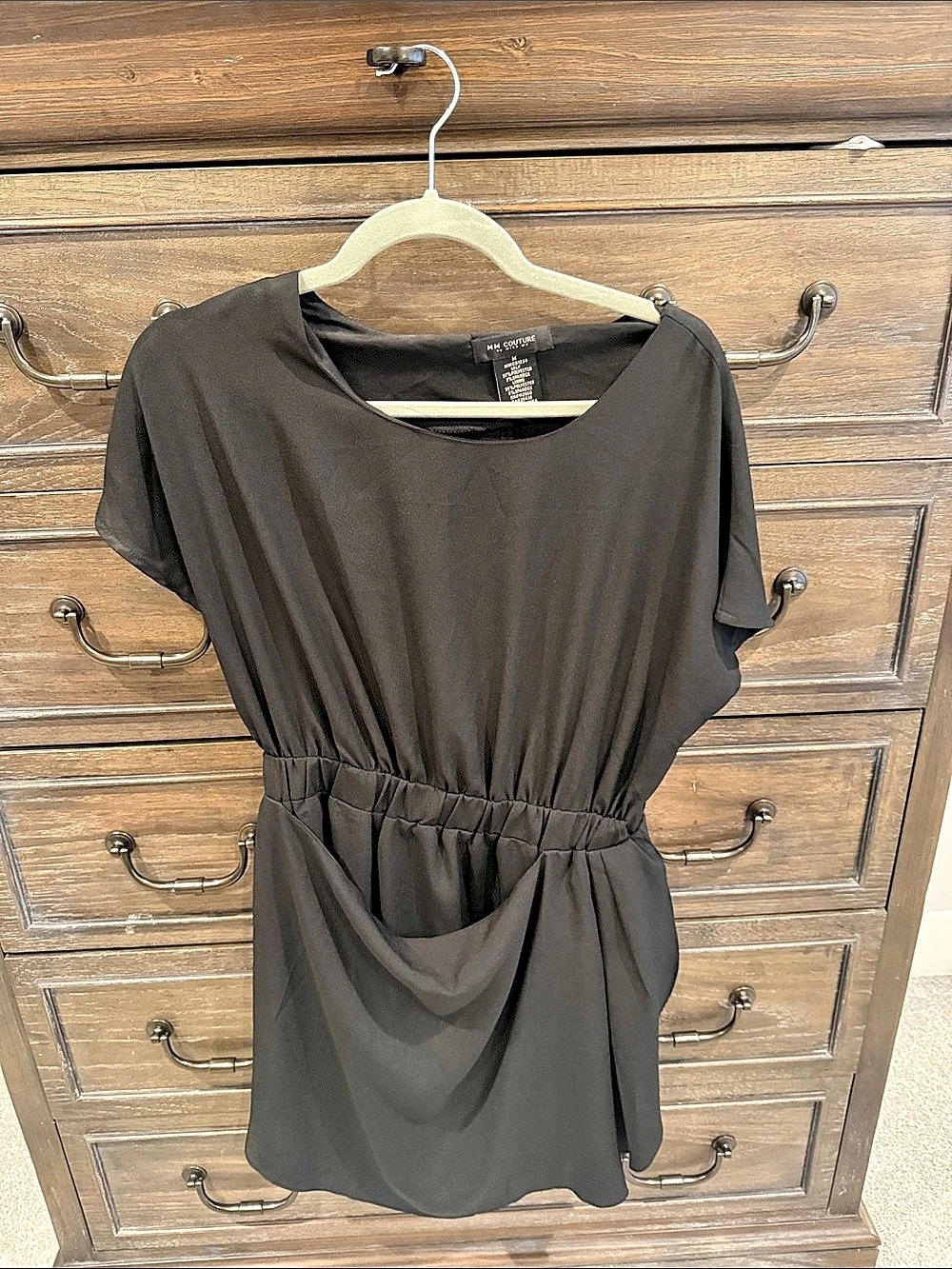 MM Couture Black Mini Dress Size Medium Like New